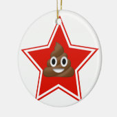 Star Emoji Poo Dble-sided Ornament (Links)