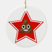 Star Emoji Poo Dble-sided Ornament (Achterkant)