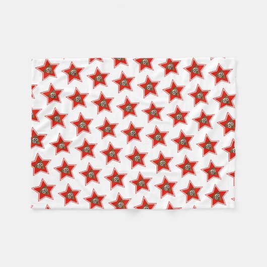 Star Emoji Poo Fleece Deken (Voorkant (Horizontaal))