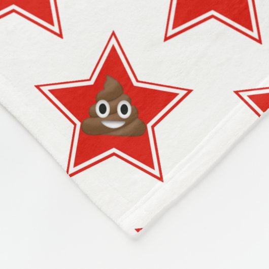 Star Emoji Poo Fleece Deken (Hoek)