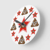 Star Emoji Poo Ronde Klok (Hoek)