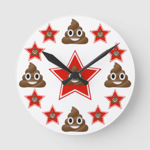 Star Emoji Poo Ronde Klok