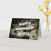 Star Explosion Birthday Kaart (Gele Bloem)