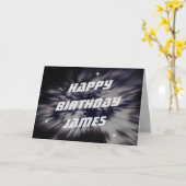 Star Explosion Birthday Kaart (Gele Bloem)