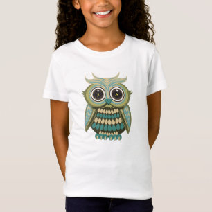 Star Eye Owl - groen T-shirt