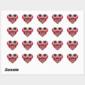 Star Eye Owl - Roze Sinaasappel 3 Hart Sticker (Vel)