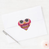 Star Eye Owl - Roze Sinaasappel 3 Hart Sticker (Envelop)