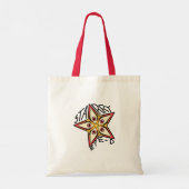 Star Eye roze geel Tote Bag (Achterkant)