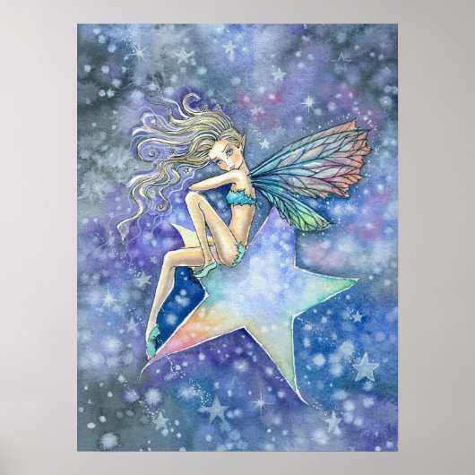 Star Fairy Faery Poster Print van Molly Harrison (Voorkant)