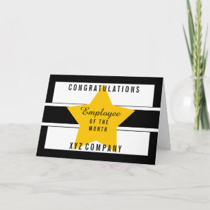 Star Felicitaties Medewerker van de Maand   Blanco Kaart