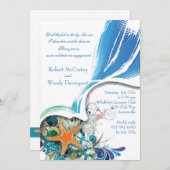 Star Fish Invitation Kaart (Voorkant / Achterkant)