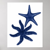 Star Fish Navy Beach Decor Poster (Voorkant)