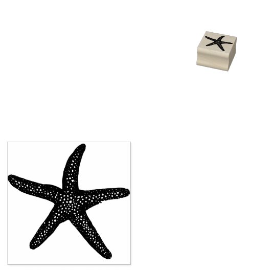 Star Fish Rubber Stamp Rubberstempel (Gestempeld)