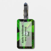 Star Flower a White Wilflower Abstract Bagagelabel (Achterkant verticaal)