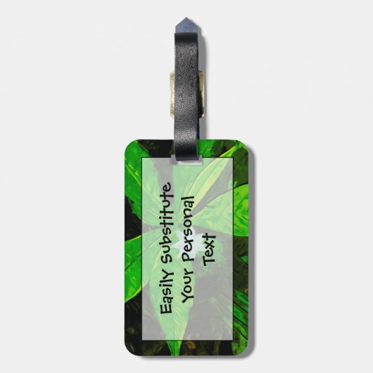 Star Flower a White Wilflower Abstract Bagagelabel (Achterkant verticaal)