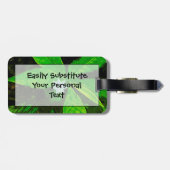 Star Flower a White Wilflower Abstract Bagagelabel (Achterkant horizontaal)