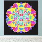 Star Flower Canvas Afdruk (Insitu (Houten vloer))
