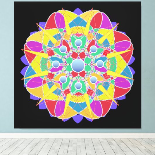 Star Flower Canvas Afdruk (Insitu (Houten vloer))