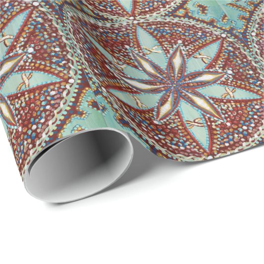 Star Flower Mandala Cadeaupapier (Rol Hoek)