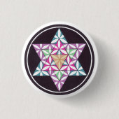 Star Flower Ronde Button 3,2 Cm (Voorkant)