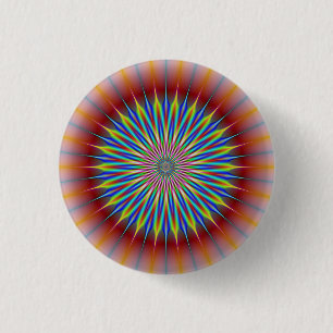 Star Flower Ronde Button 3,2 Cm