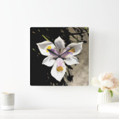 Star Flower Vierkante Klok (Huis)