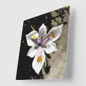 Star Flower Vierkante Klok (Hoek)