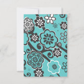 STAR FLOWERS Bat Mitzvah Reception Party Card Kaart (Achterkant)