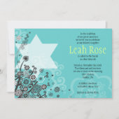 STAR FLOWERS Bat Mitzvah Uitnodiging (Voorkant)