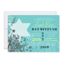 STAR FLOWERS Bat Mitzvah Uitnodiging