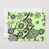 STAR FLOWERS Bat Mitzvah Uitnodigingskaart Kaart (Achterkant)