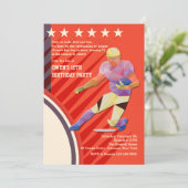 Star Football Player Uitnodiging (Staand voorkant)