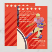 Star Football Player Uitnodiging (Voorkant / Achterkant)