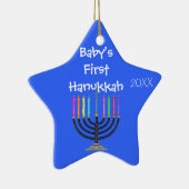 STAR FORED BABY'S EERSTE HANUKKAH Ornament (Rechts)