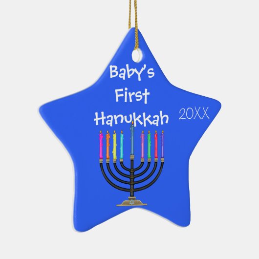 STAR FORED BABY'S EERSTE HANUKKAH Ornament (Rechts)