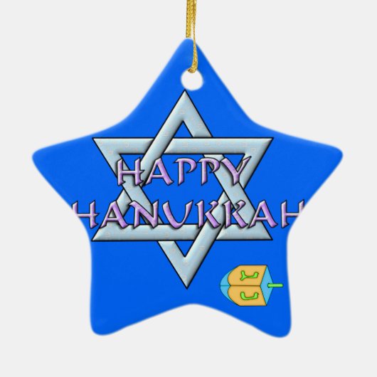STAR FORED BABY'S EERSTE HANUKKAH Ornament (Achterkant)