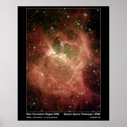 Star Formation Region DRS - Spitzer Telescope Poster (Voorkant)