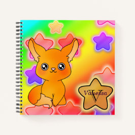 Star Fox in Pastel Kleur Monogram Notitieboek