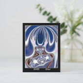 Star Fractal Card Briefkaart (Staand voorkant)