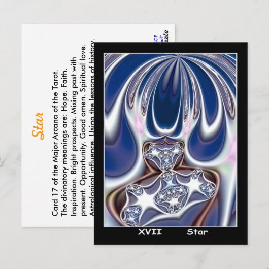 Star Fractal Card Briefkaart (Voorkant / Achterkant)