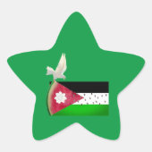 Star Free Palestine Heart Ster Sticker (Voorkant)