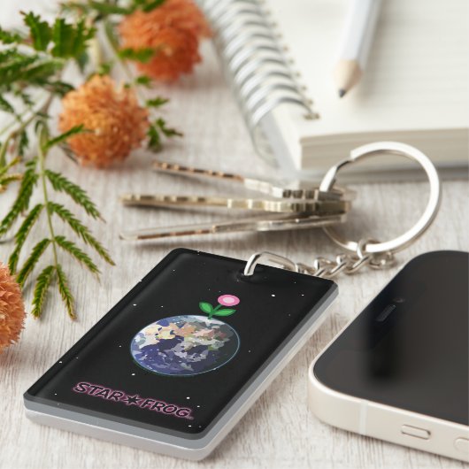 STAR*FROG™ Wereldbol Sleutelhanger (Voorkant Rechts)