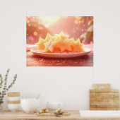 STAR FRUIT - CARAMBOLE - EXOTIC FRUITS POSTER (Keuken)