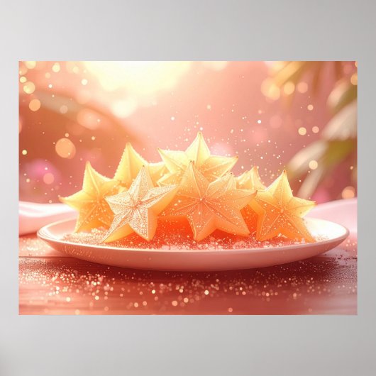 STAR FRUIT - CARAMBOLE - EXOTIC FRUITS POSTER (Voorkant)