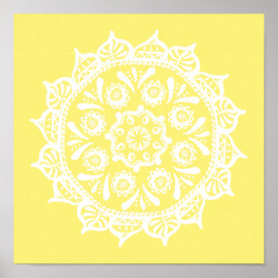 Star Fruit Mandala Poster