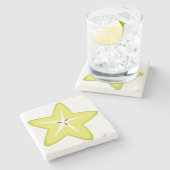 Star Fruit Stenen Onderzetter (Zijkant)