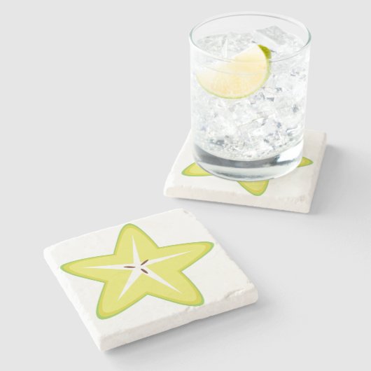 Star Fruit Stenen Onderzetter (Zijkant)