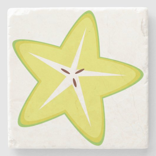 Star Fruit Stenen Onderzetter (Voorkant)