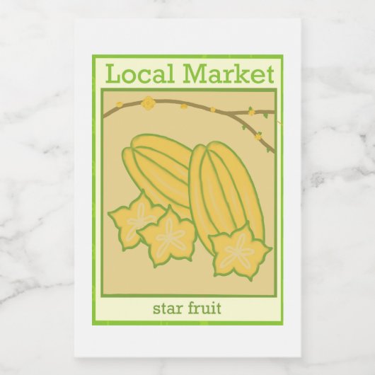 Star fruit sticker (Enkel label)