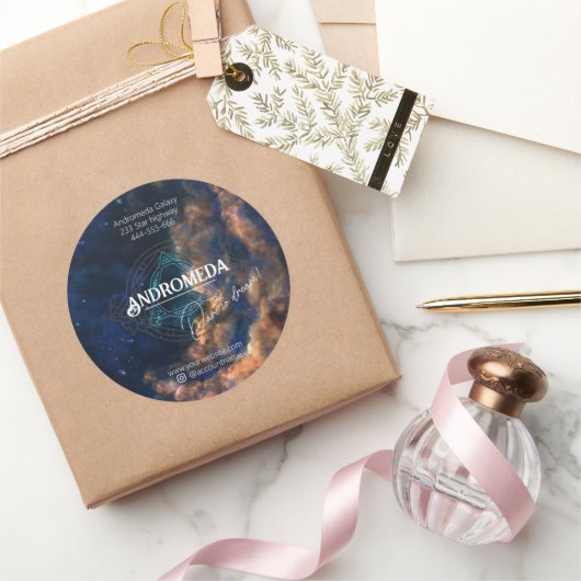 Star Galaxy Cosmic Business Supplies Verpakking Ronde Sticker (Geschenken)